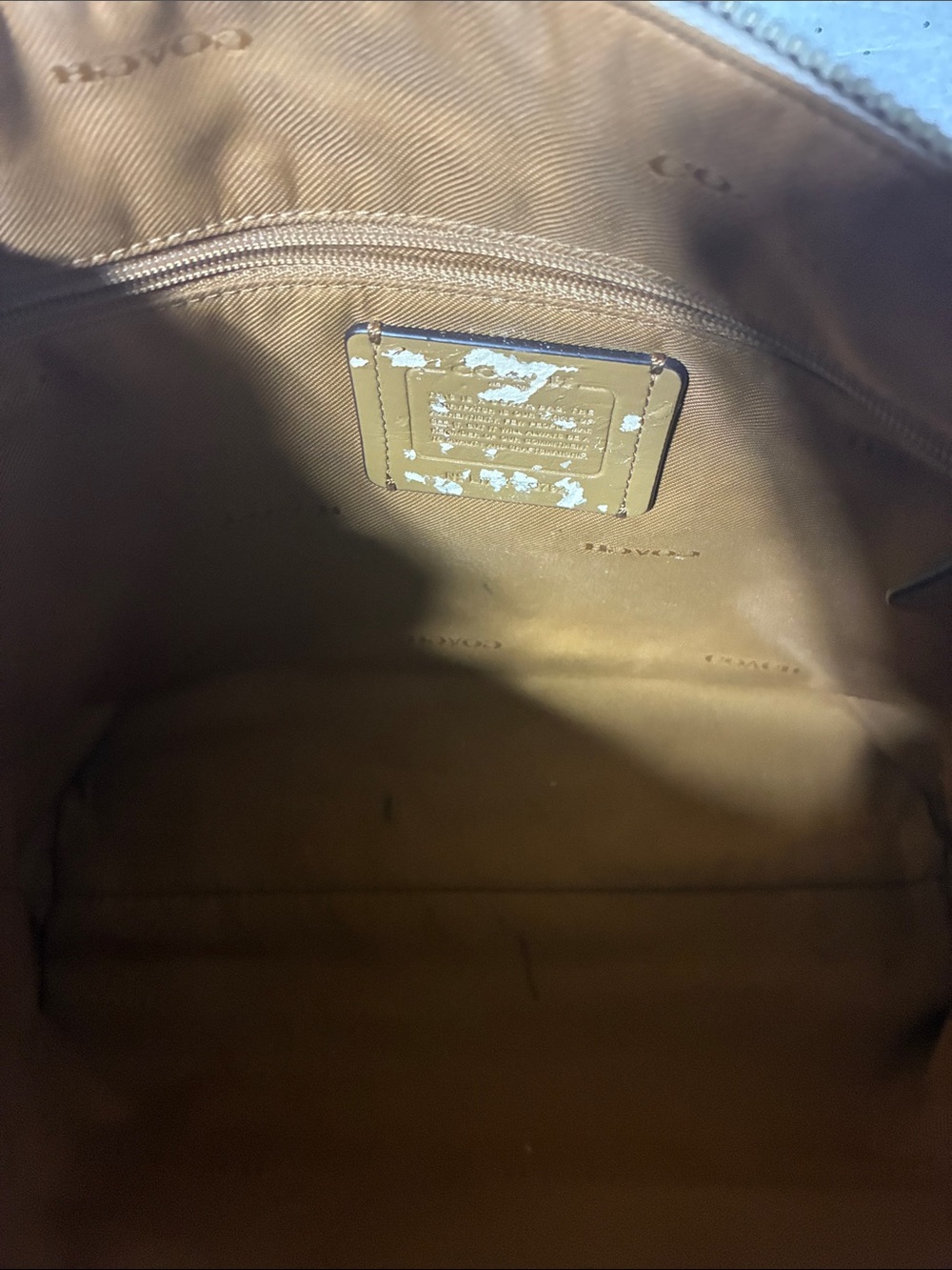 Coach Cream Leather Floral Satchel with Pink Rose Print - Picture 3 of 3